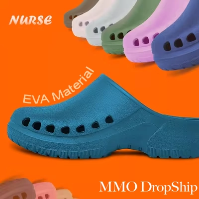 Operating room slippers for women, breathable non-slip toe-cap slippers, nurse shoes, experimental hole-in-the-wall shoes, men's doctor surgical shoes, free shipping